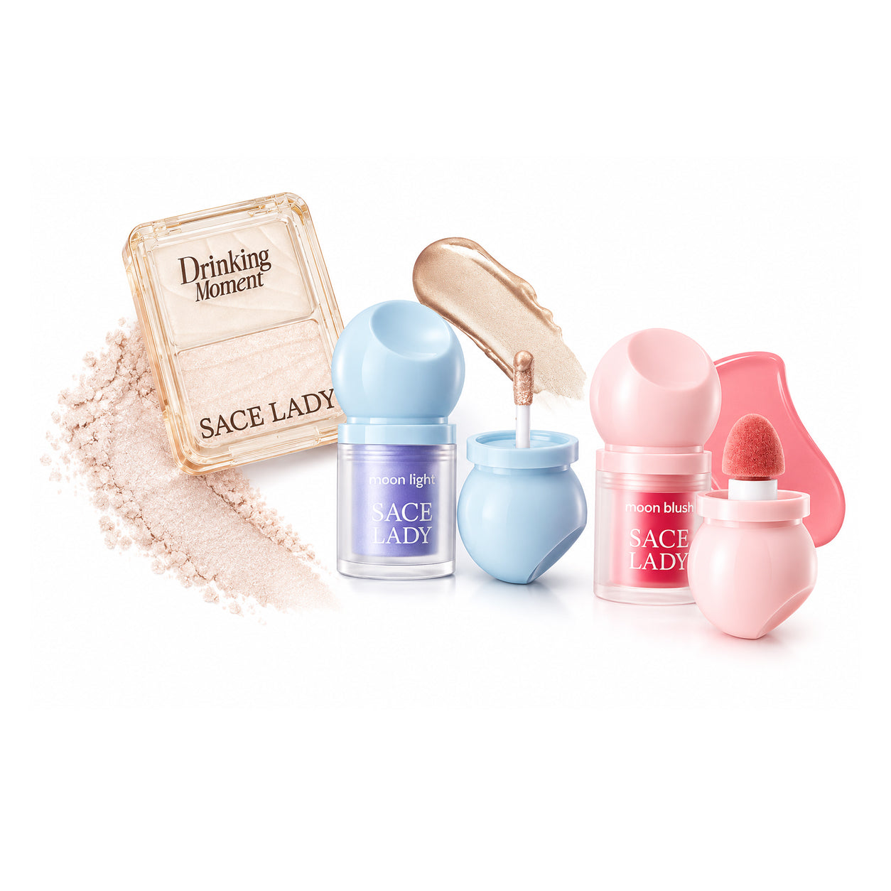 Glow & Sculpt Set – Contour Palette, Liquid Highlighter & Blush