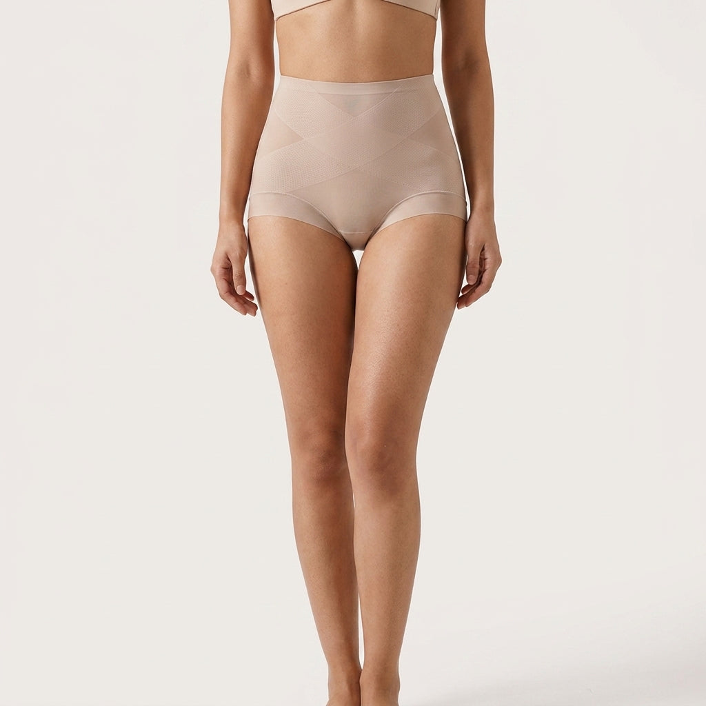 High-Waist Cross-Control Sculpting Panty