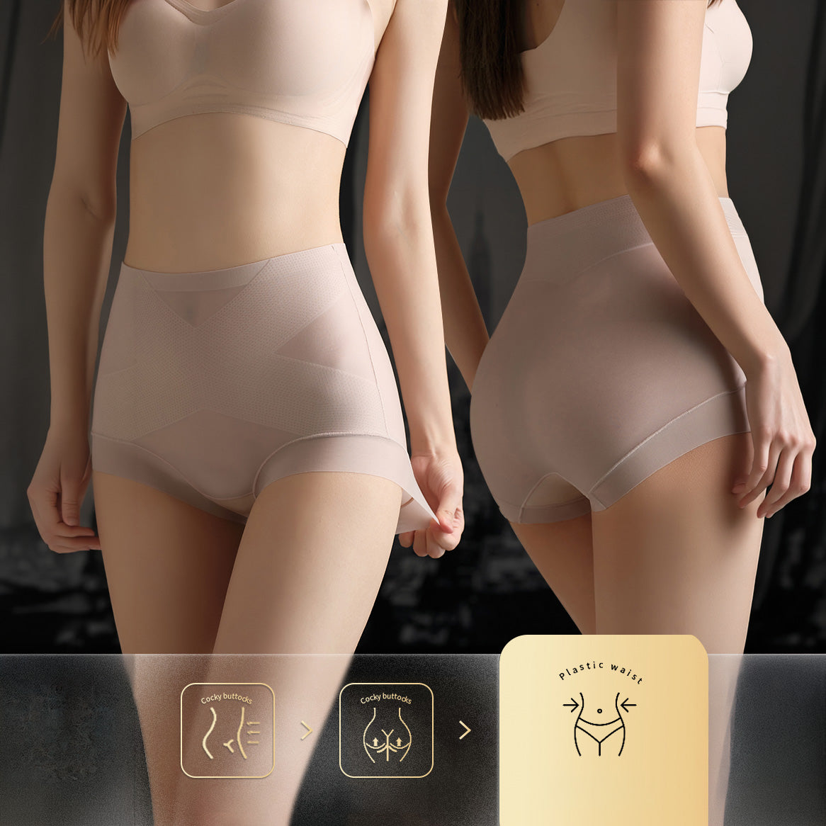 High-Waist Cross-Control Sculpting Panty