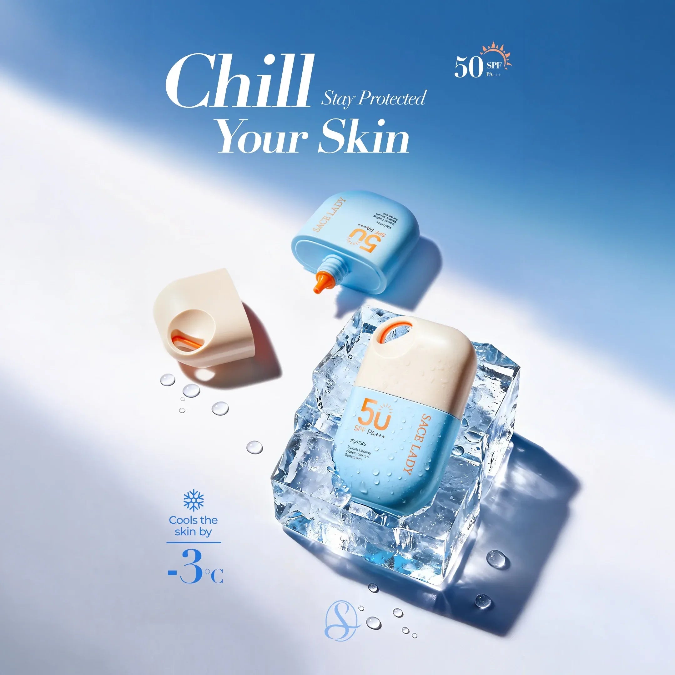 Instant Cooling Watery Serum Sunscreen SPF50 PA+++