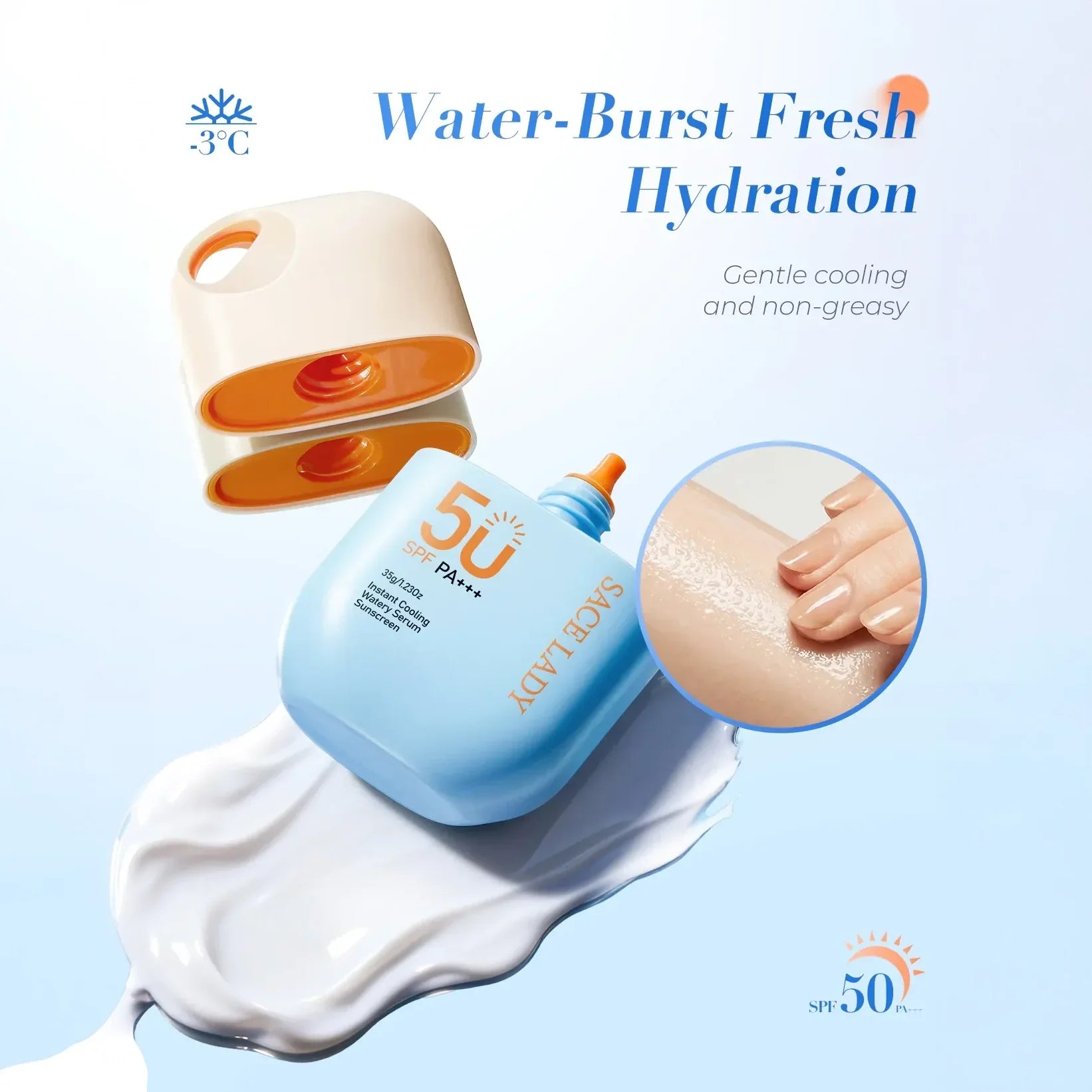 Instant Cooling Watery Serum Sunscreen SPF50 PA+++