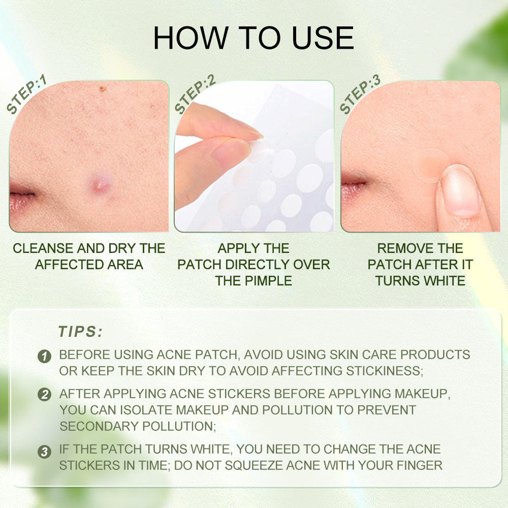 Waterproof Invisible Acne Patches – 36 Patches