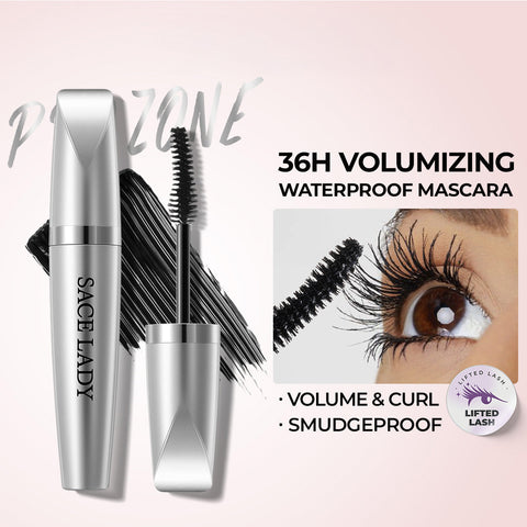 SACE LADY Waterproof Curling Volume Mascara – Long-Lasting, Smudge-Proof, Black