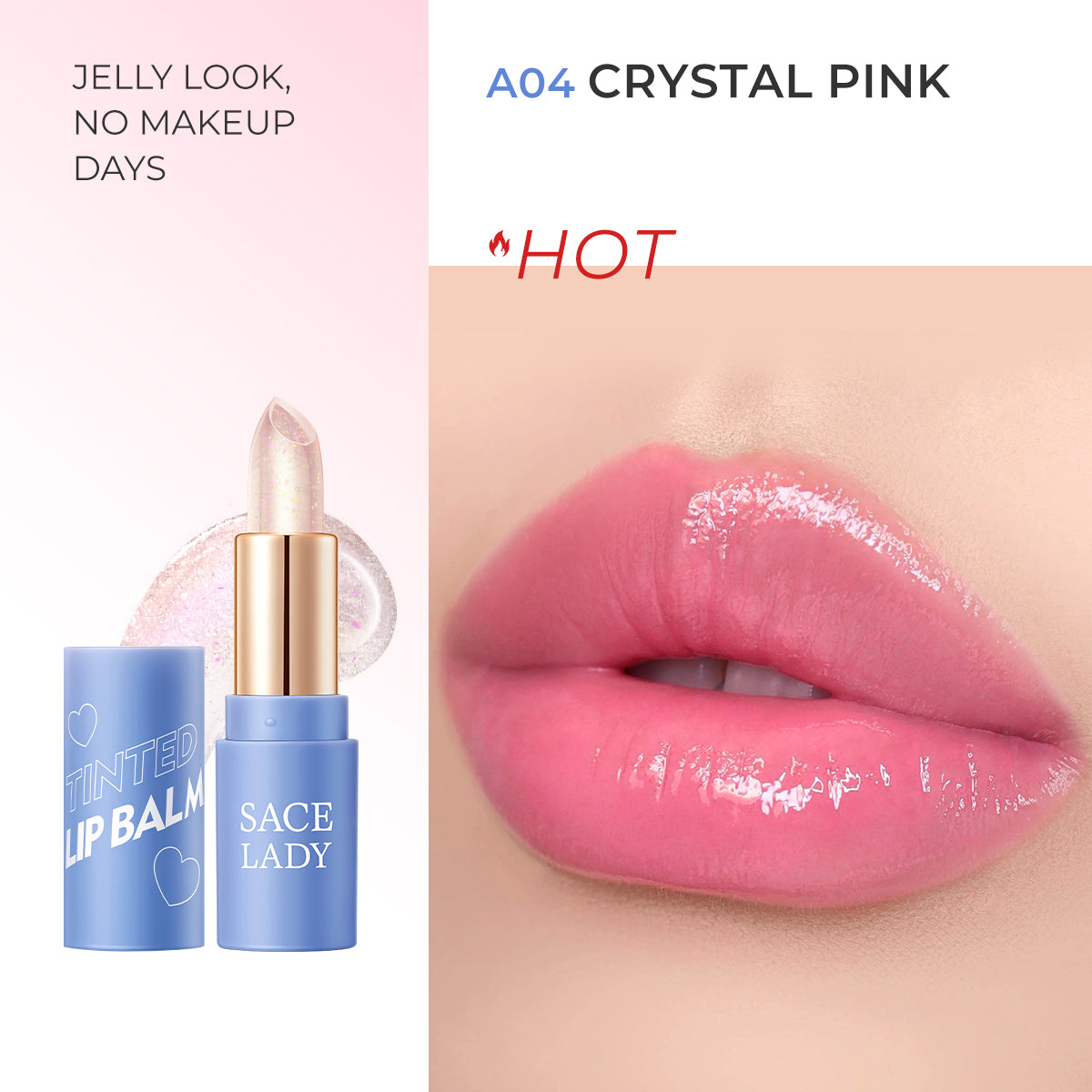 مرطب الشفاه السحري من SACE LADY Tinted Lip Therapy - لون شفاه يدوم طويلًا ومقاوم للماء، أحمر شفاه عالي الصبغة 