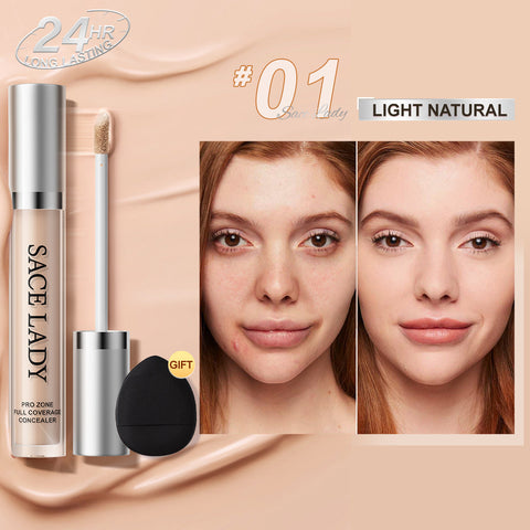 SACE LADY Waterproof Full Coverage Concealer – Flawless Face Corrector for Dark Circles & Blemishes