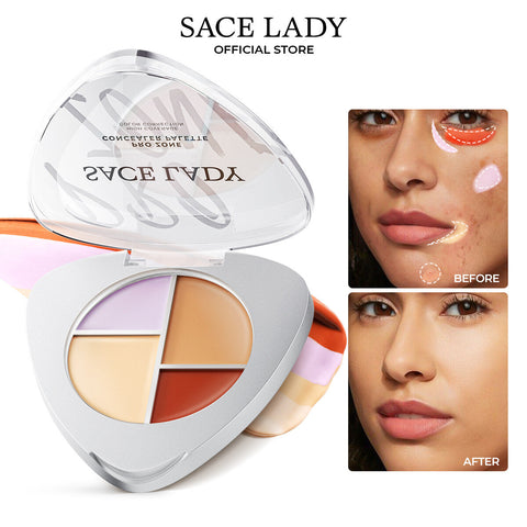 لوحة إخفاء العيوب SACE LADY Pro Zone - مقاومة للماء، تغطية كاملة | تصحيح بأربعة ألوان