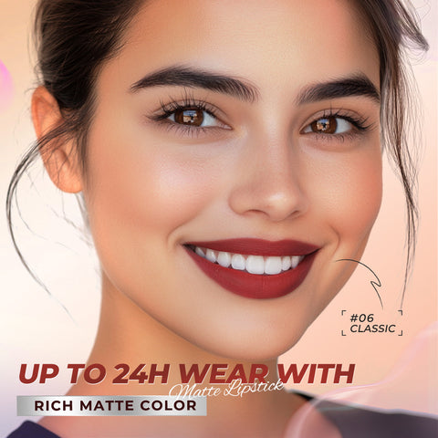 Sace Lady 24H Lasting Matte Lipstick + Waterproof High Pigmented Matte Lip Makeup