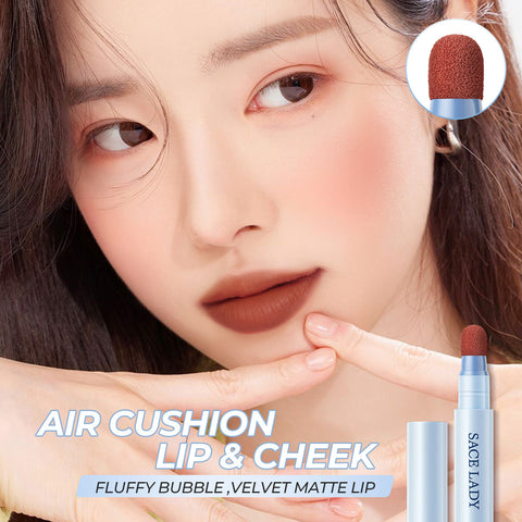 SACE LADY Matte Air Cushion Lip & Cheek Cream – Velvet, Long-Lasting, Non-Sticky, Waterproof