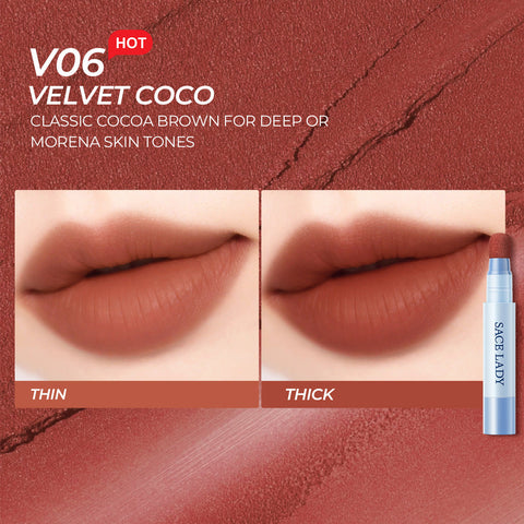 SACE LADY Matte Air Cushion Lip & Cheek Cream – Velvet, Long-Lasting, Non-Sticky, Waterproof