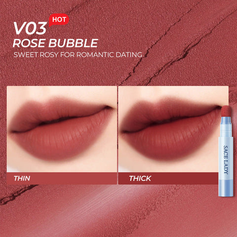 SACE LADY Matte Air Cushion Lip & Cheek Cream – Velvet, Long-Lasting, Non-Sticky, Waterproof
