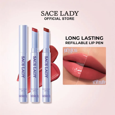 SACE LADY Transfer-Proof Refillable Lip Cream Pen SPF15 – Soft Matte Finish