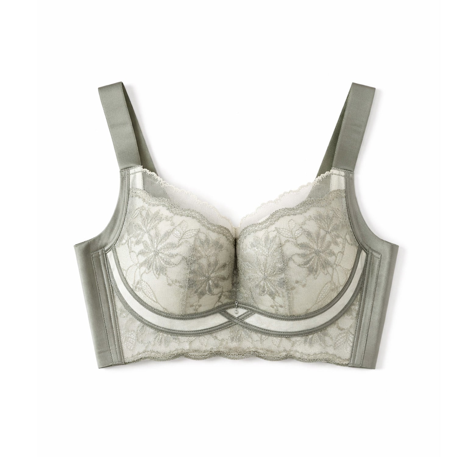 Floral Lace Full-Coverage Support Bra