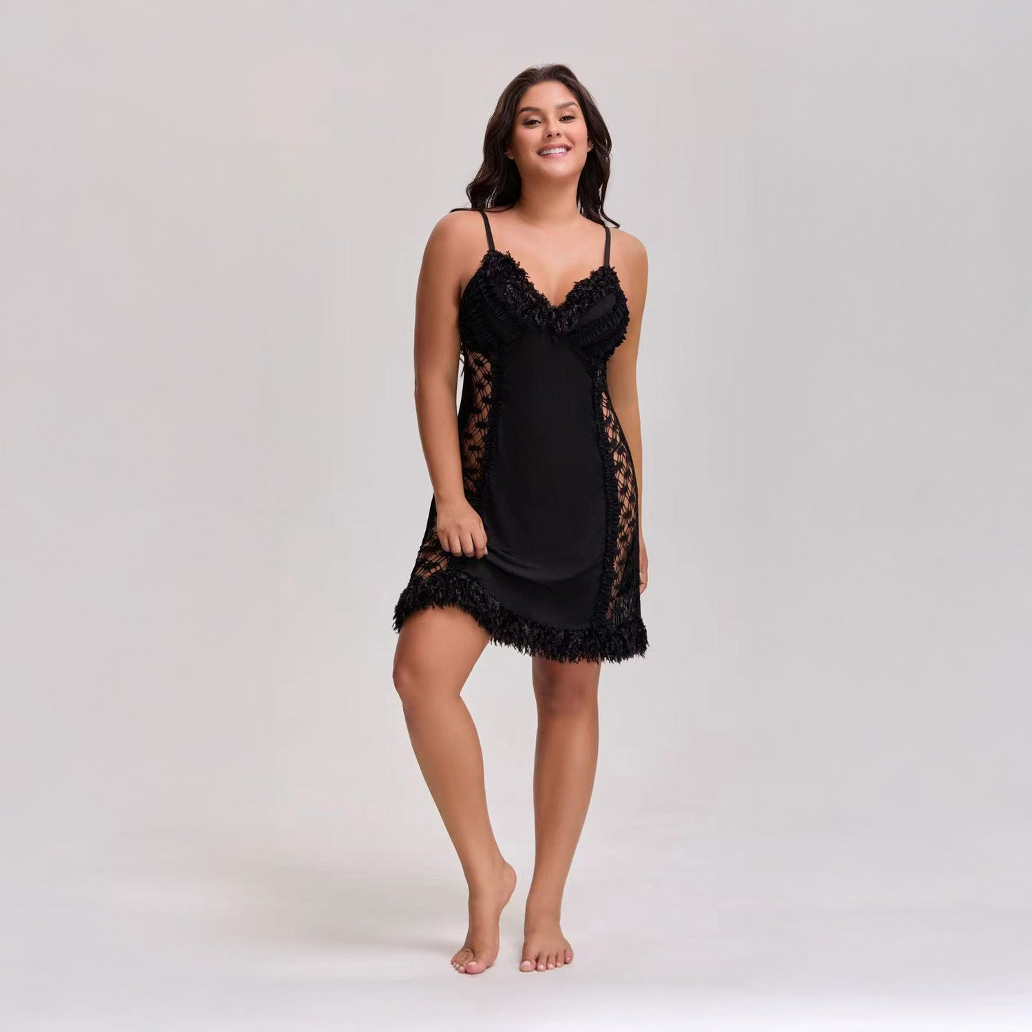 Feather Lace Night Dress