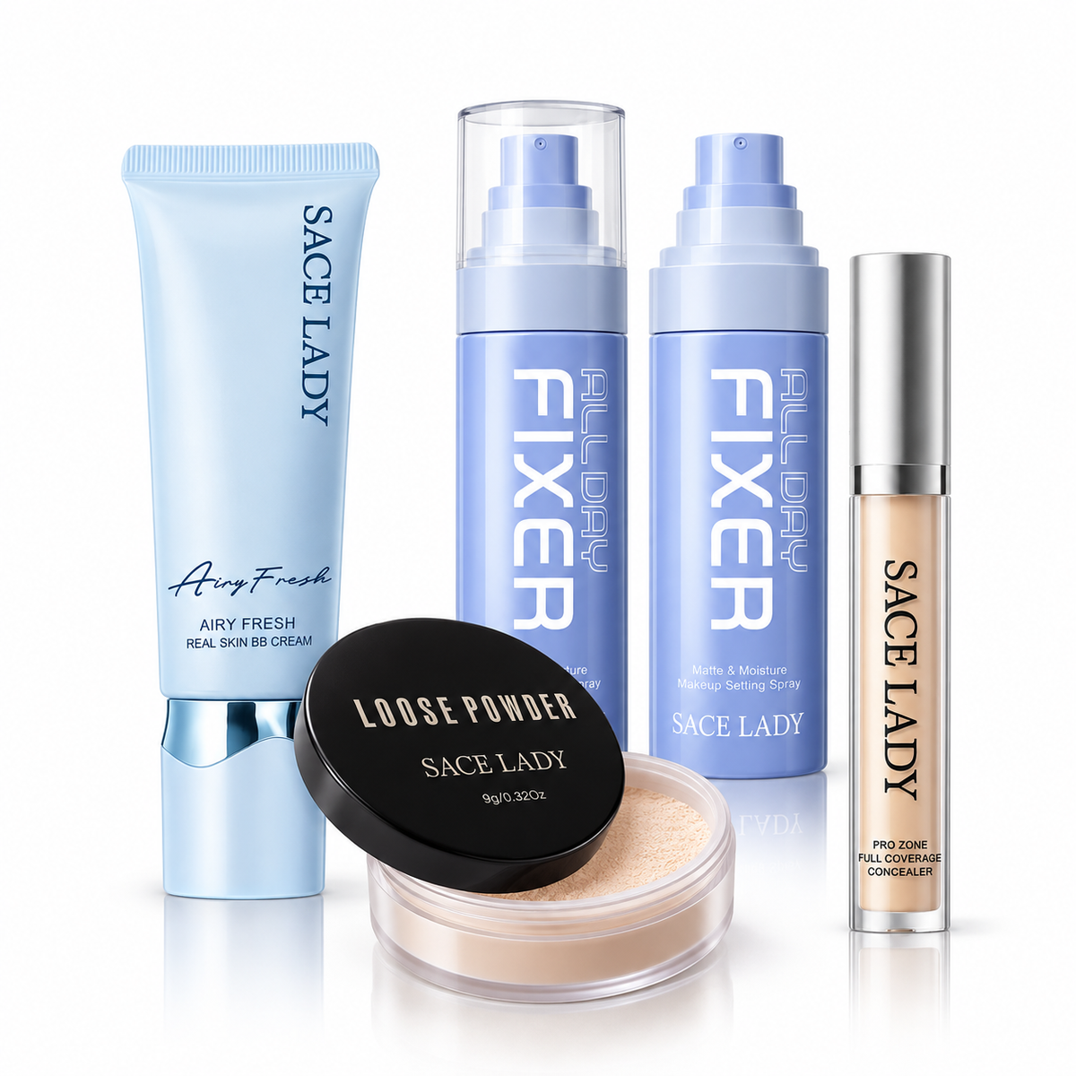 Full Face Starter Kit – BB Cream, Concealer, Setting Powder & Spray