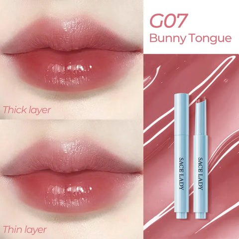 SACE LADY Glasting Gloss Lipstick – Moisturizing, High-Shine Lip Gloss Balm with Vitamin E & Plant Oils