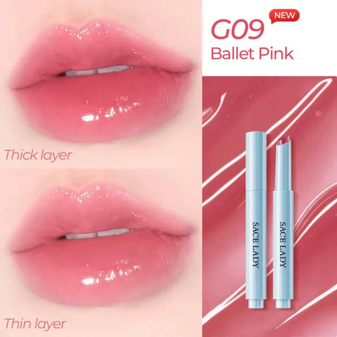SACE LADY Glasting Gloss Lipstick – Moisturizing, High-Shine Lip Gloss Balm with Vitamin E & Plant Oils