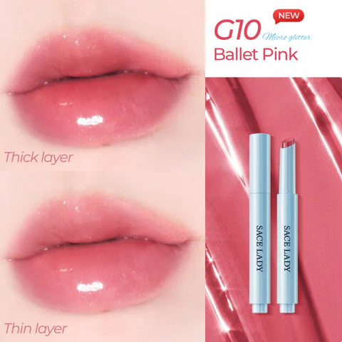 SACE LADY Glasting Gloss Lipstick – Moisturizing, High-Shine Lip Gloss Balm with Vitamin E & Plant Oils