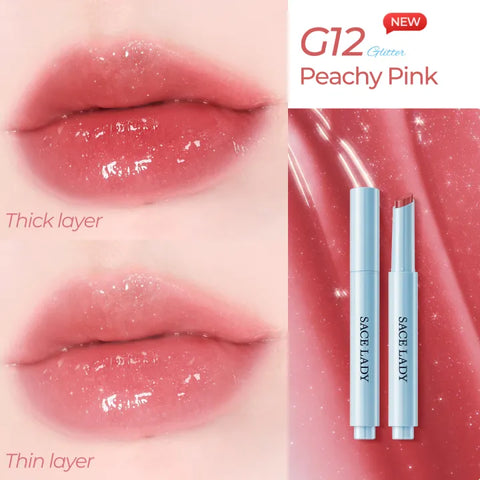 SACE LADY Glasting Gloss Lipstick – Moisturizing, High-Shine Lip Gloss Balm with Vitamin E & Plant Oils