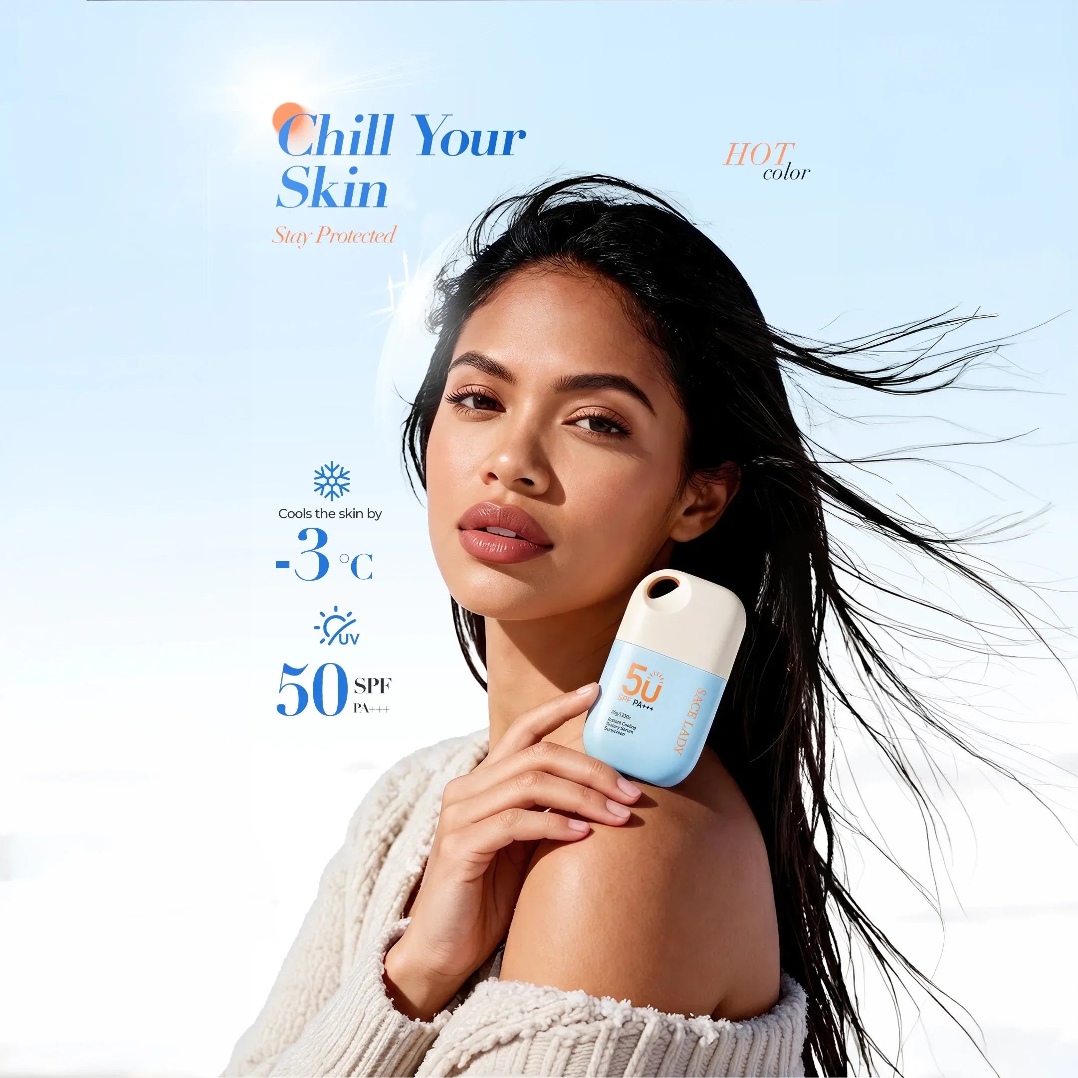 Instant Cooling Watery Serum Sunscreen SPF50 PA+++