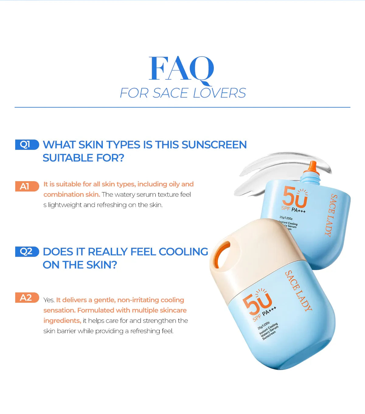 Instant Cooling Watery Serum Sunscreen SPF50 PA+++