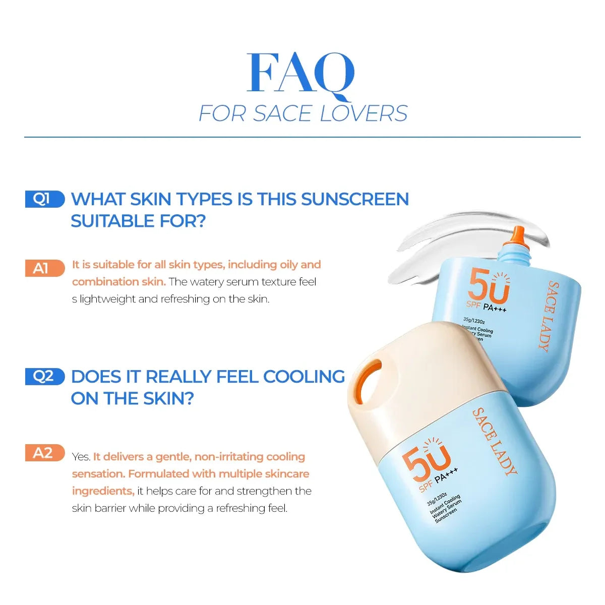 Instant Cooling Watery Serum Sunscreen SPF50 PA+++
