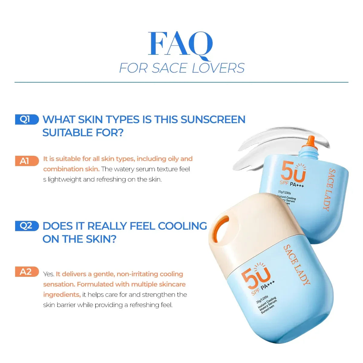 Instant Cooling Watery Serum Sunscreen SPF50 PA+++