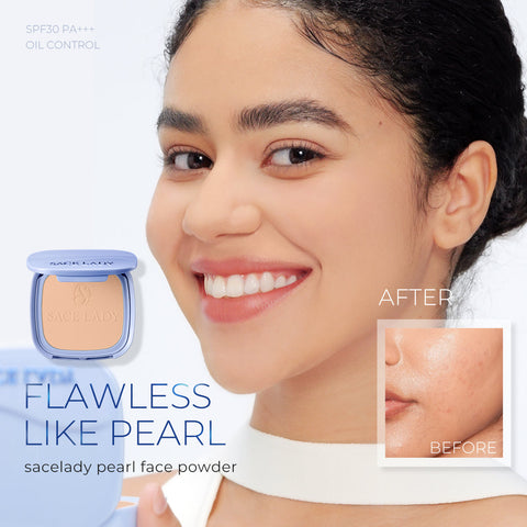 SACE LADY Pearl Face Powder SPF30 PA+++ – Oil Control, Waterproof & Flawless Matte Setting Powder