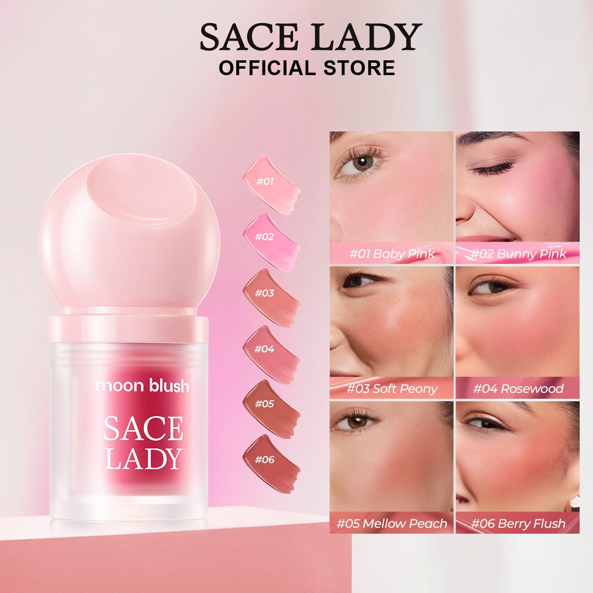 SACE LADY Water-Serum Liquid Blush – Natural Radiant Color for Every Mood