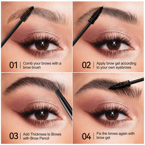 SACE LADY Waterproof Eyebrow Soap Set with Brush, Long Lasting Brow Styling and Shaping Soap