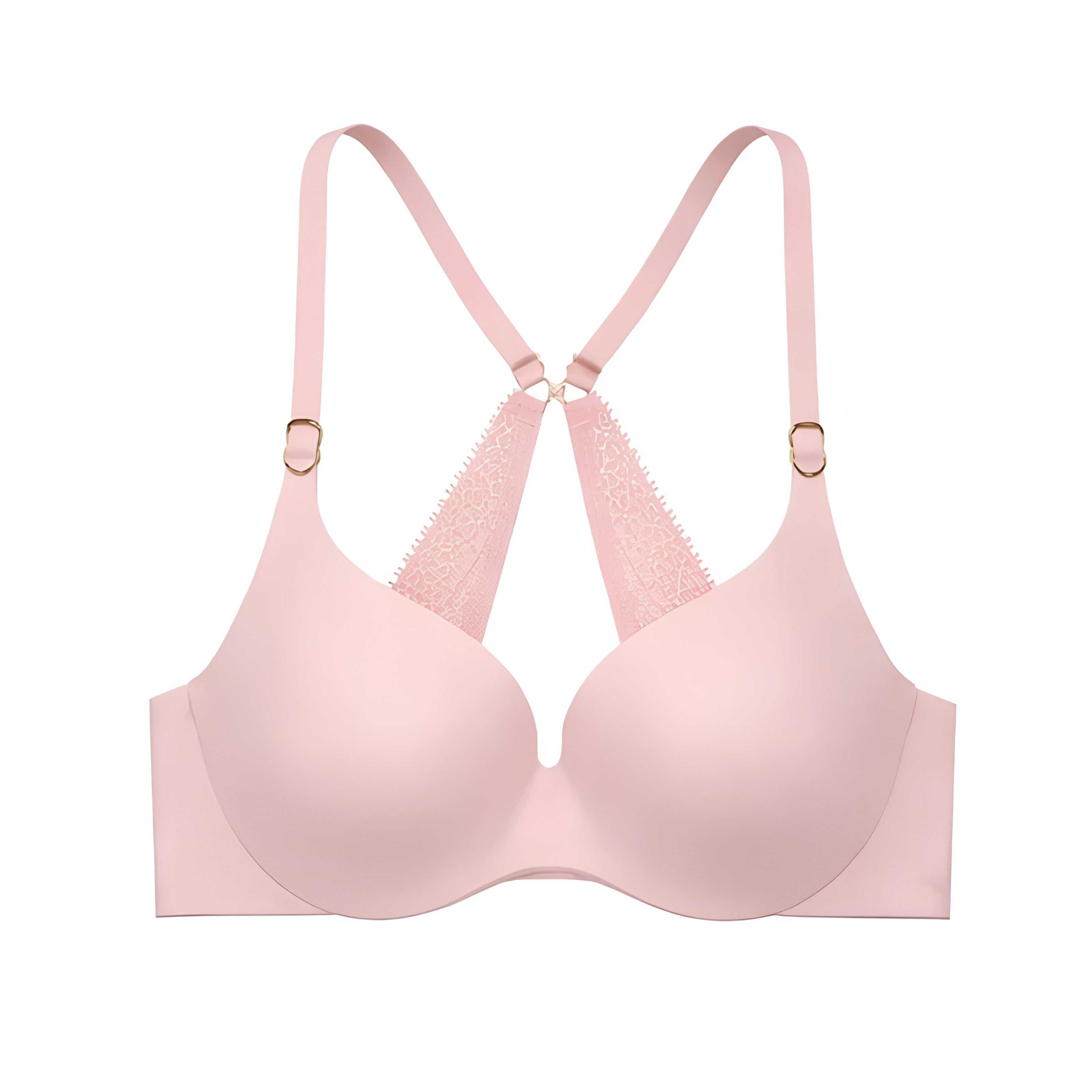 Seamless Lace Back Push-Up Bra