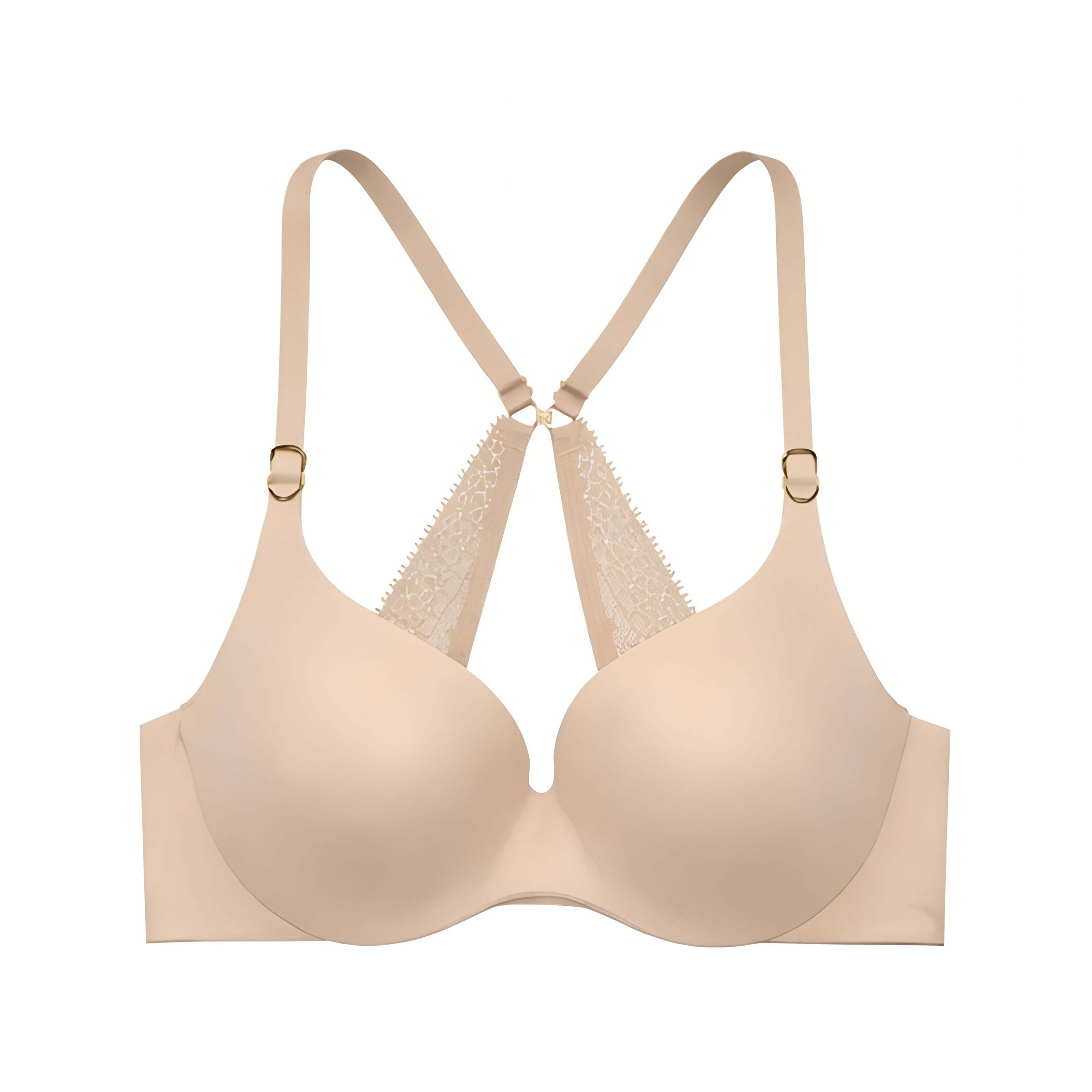 Seamless Lace Back Push-Up Bra