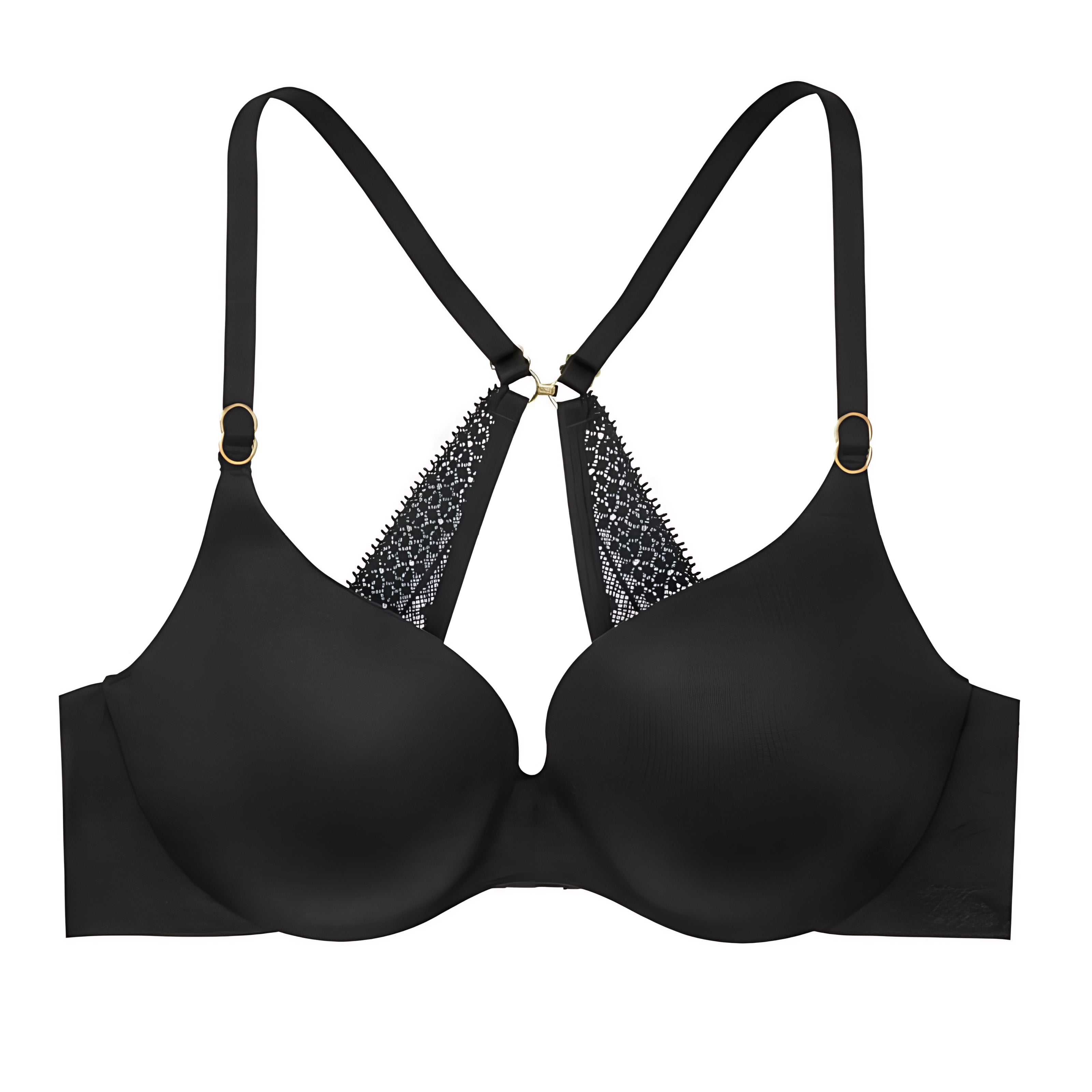 Seamless Lace Back Push-Up Bra