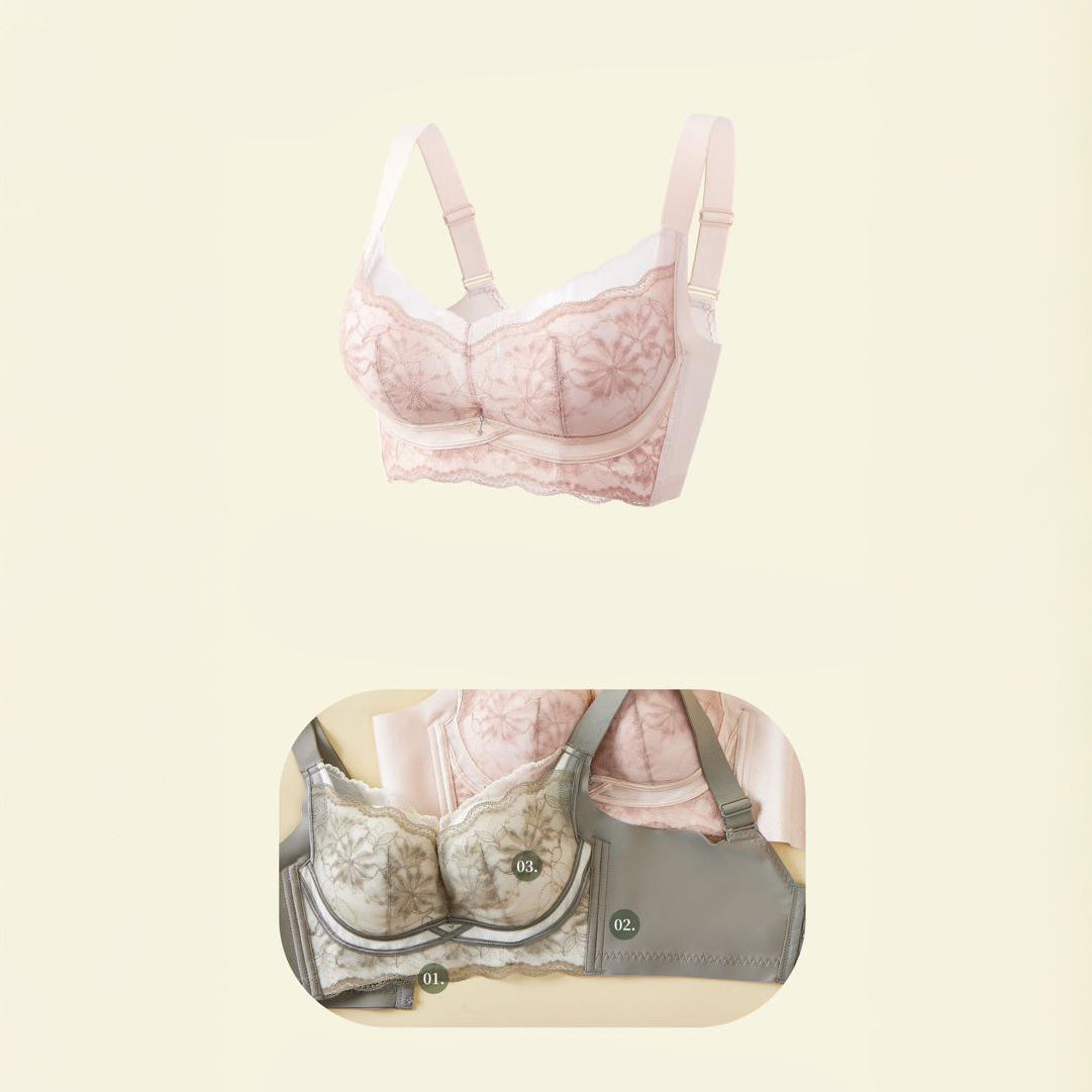 Floral Lace Full-Coverage Support Bra