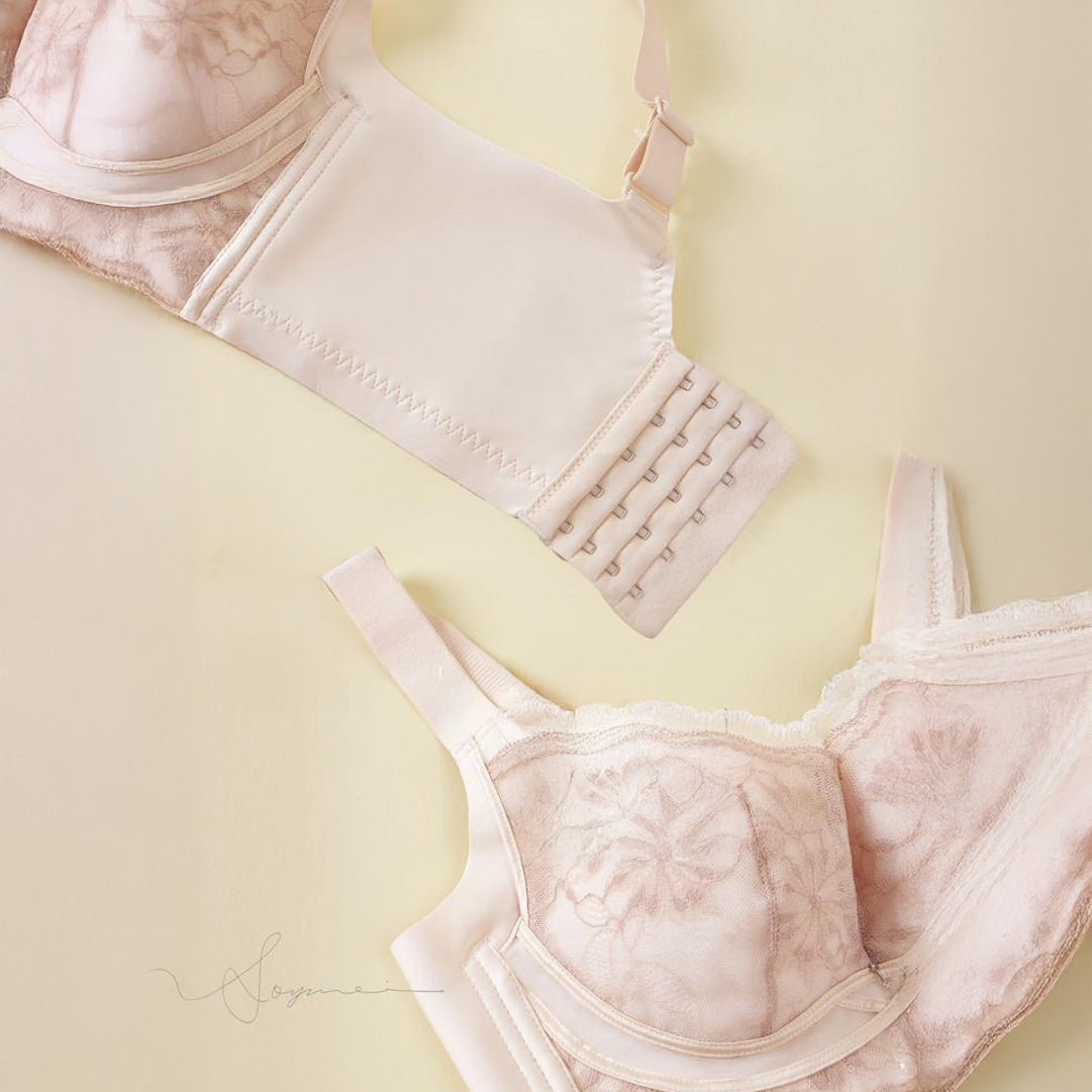 Floral Lace Full-Coverage Support Bra