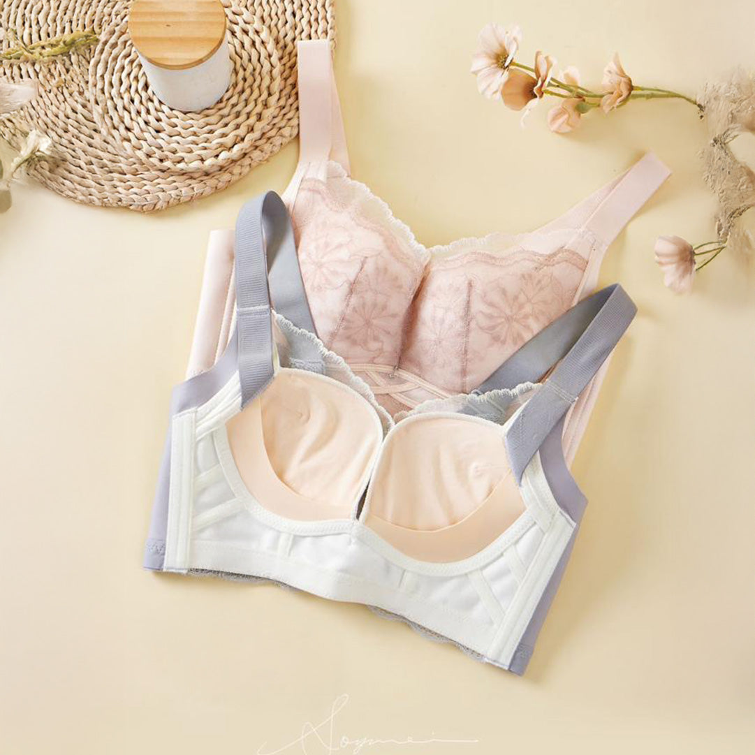 Floral Lace Full-Coverage Support Bra