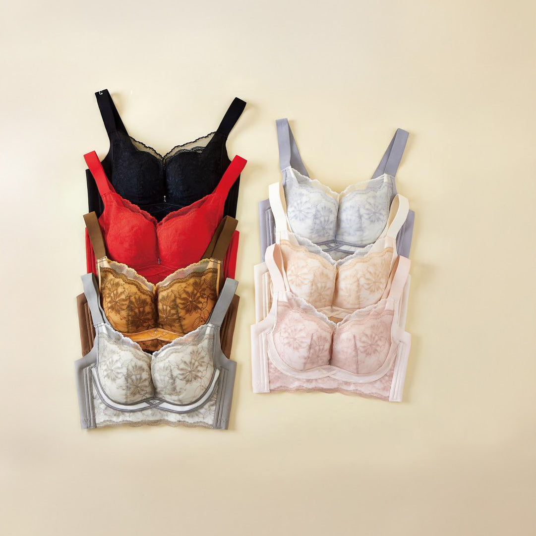Floral Lace Full-Coverage Support Bra