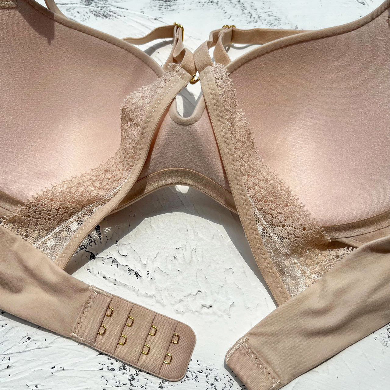 Seamless Lace Back Push-Up Bra