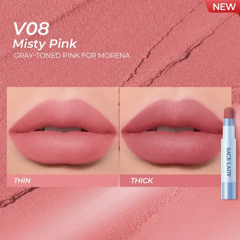 SACE LADY Matte Air Cushion Lip & Cheek Cream – Velvet, Long-Lasting, Non-Sticky, Waterproof