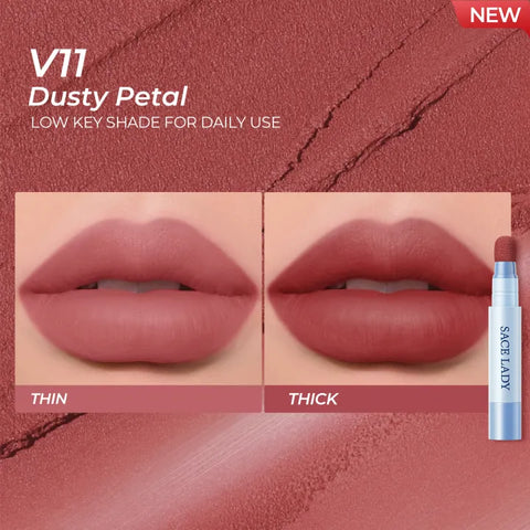 SACE LADY Matte Air Cushion Lip & Cheek Cream – Velvet, Long-Lasting, Non-Sticky, Waterproof