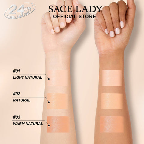 SACE LADY Waterproof Full Coverage Concealer – Flawless Face Corrector for Dark Circles & Blemishes