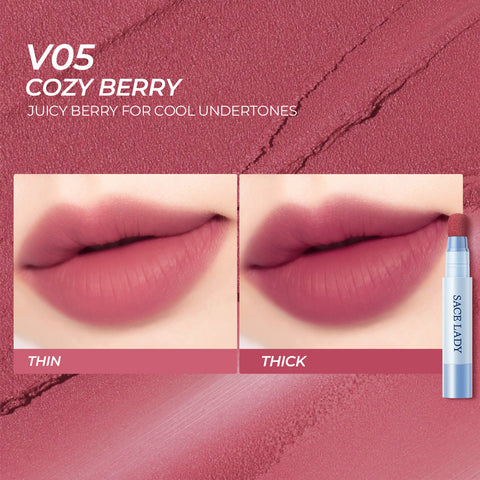 SACE LADY Matte Air Cushion Lip & Cheek Cream – Velvet, Long-Lasting, Non-Sticky, Waterproof