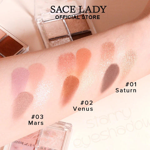 Sace Lady 3-In-1 Eyeshadow Palette & Glitter – High Pigment, Matte & Shimmer, Long-Lasting