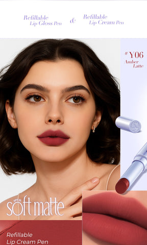 SACE LADY Transfer-Proof Refillable Lip Cream Pen SPF15 – Soft Matte Finish