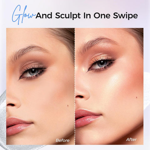 SACE LADY Highlighter Makeup – Blendable & Long-Lasting 3D Liquid Highlight for Face, Eyes & Lips
