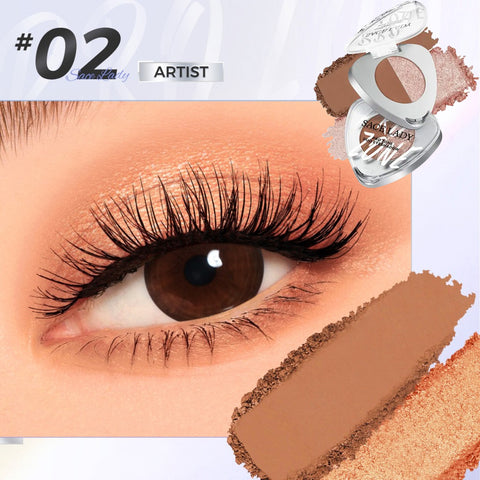 SACE LADY Pro Zone Duo Eyeshadow – Matte & Shimmer Compact Palette (2-Color Duo)