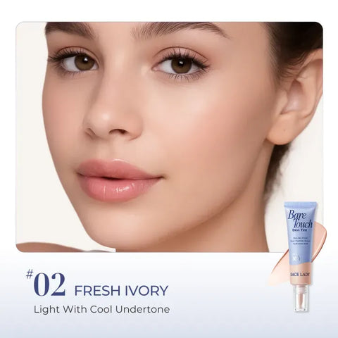 SACE LADY Bare Touch Skin Tint Travel Size - SPF30 PA+++ with Dual Peptide Serum & Breathable Film for Skin-Like Texture