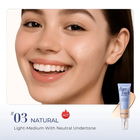 SACE LADY Bare Touch Skin Tint Travel Size - SPF30 PA+++ with Dual Peptide Serum & Breathable Film for Skin-Like Texture