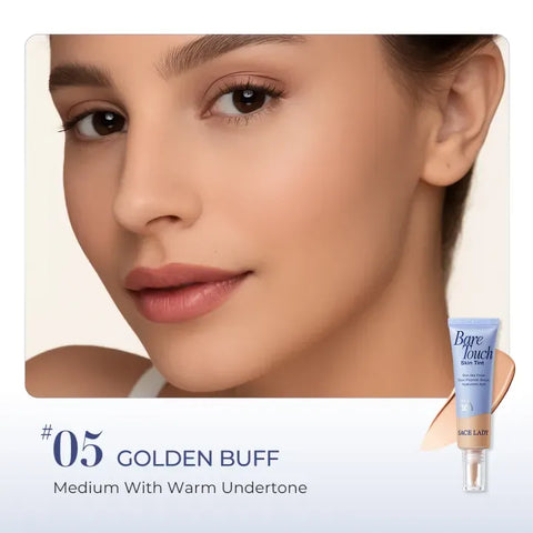 SACE LADY Bare Touch Skin Tint Travel Size - SPF30 PA+++ with Dual Peptide Serum & Breathable Film for Skin-Like Texture
