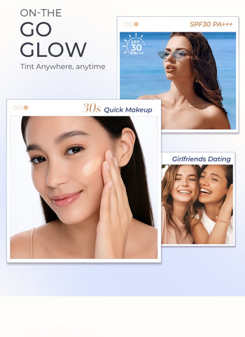 SACE LADY Bare Touch Skin Tint Travel Size - SPF30 PA+++ with Dual Peptide Serum & Breathable Film for Skin-Like Texture