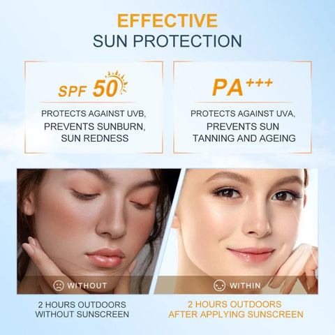 كريم واقي من الشمس SACE LADY SPF50+++، خفيف الوزن، غير لزج، يحمي من الأشعة فوق البنفسجية UVA/UVB، مرطب وملطف لجميع أنواع البشرة